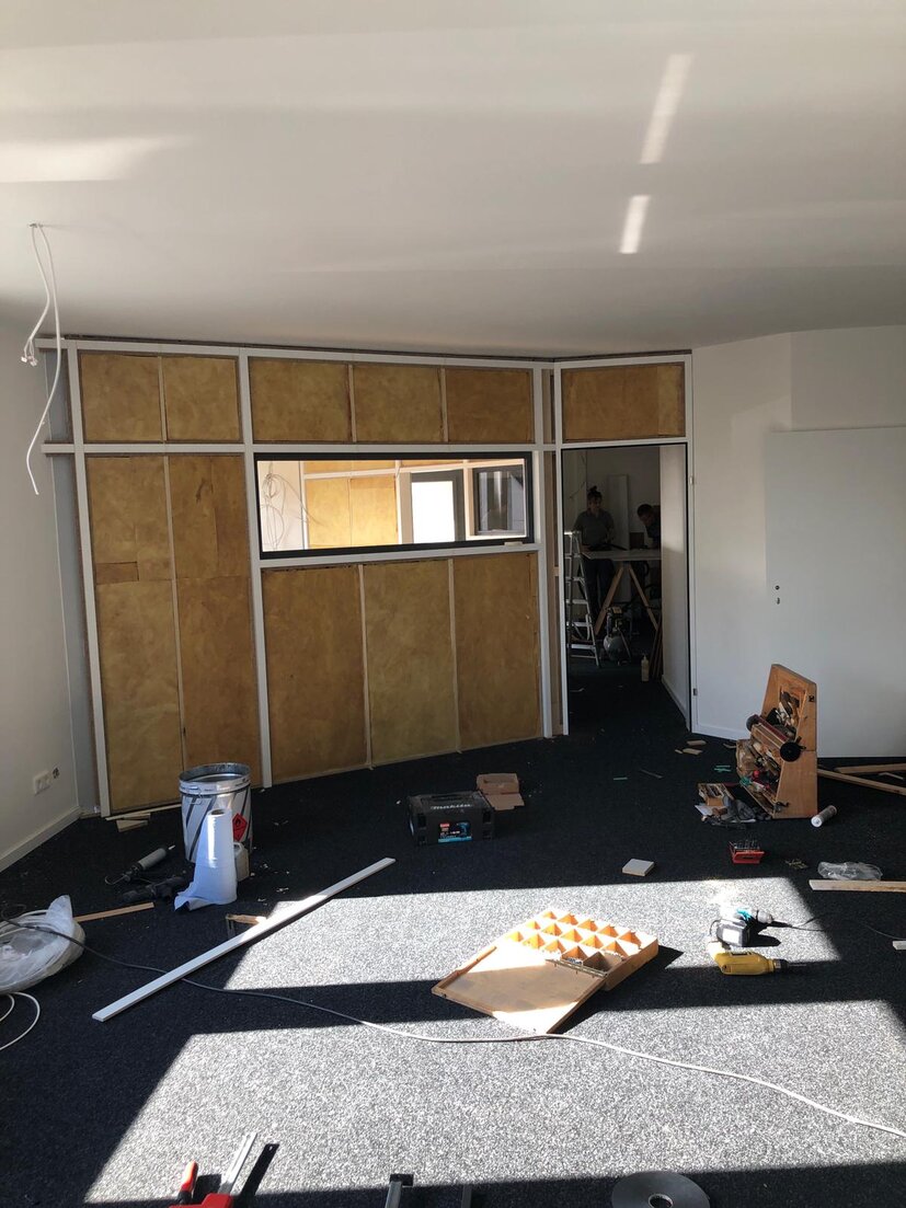 Innenausbau der neuen Büros im zweiten Standort von GTK Kröger