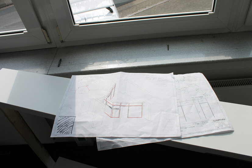 Architekturzeichnungen für den Innenausbau der neuen Büros von GTK Kröger