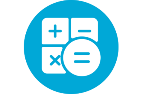 Symbol Taschenrechner steht für Rechnungswesen, Buchhaltung