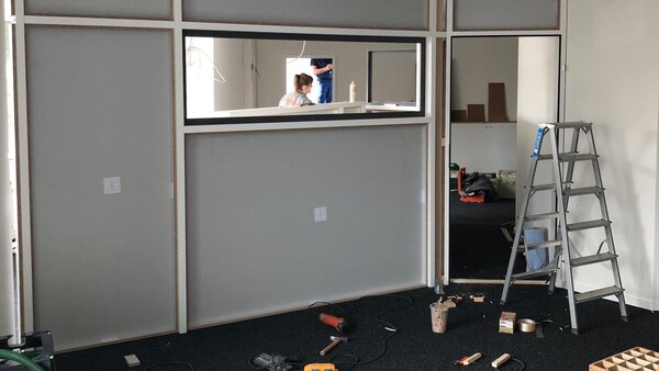 Innenausbau der neuen Büros im zweiten Standort von GTK Kröger