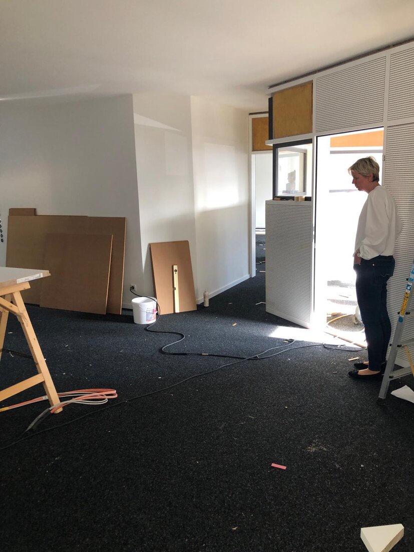 Innenausbau der neuen Büros im zweiten Standort von GTK Kröger